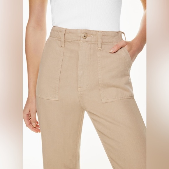 DENIM FORUM The '90s Utility Hi-Rise Loose‎ Jean Humus Beige Size 29 - Picture 3 of 12